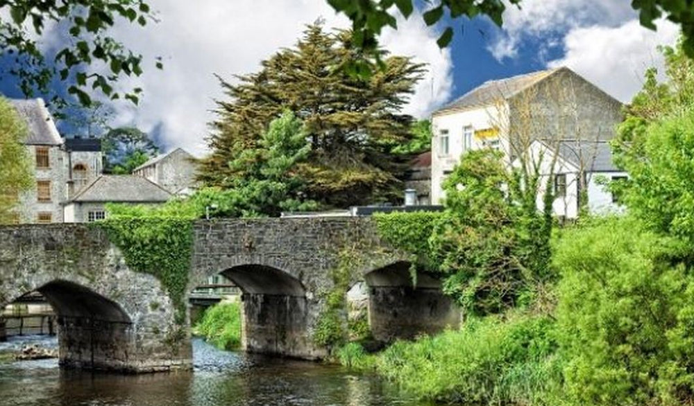 Main bridge over the river Liffey in Celbridge Village located beside Buíoch Irish Chocolates